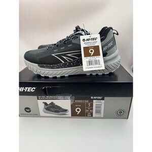 Hi-Tec Women Trail Shoes Size 9Black Breathable Mesh Lace Up NEW NIB